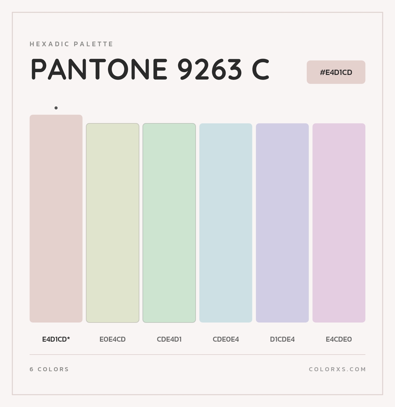 PANTONE 9263 C - Hexadic Color Palette