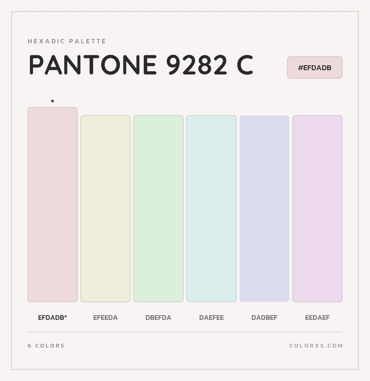 PANTONE 9282 C - Hexadic Color Palette