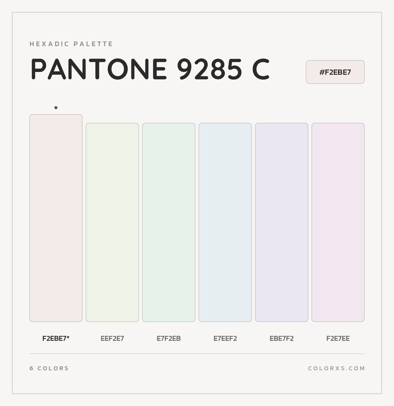 PANTONE 9285 C - Hexadic Color Palette