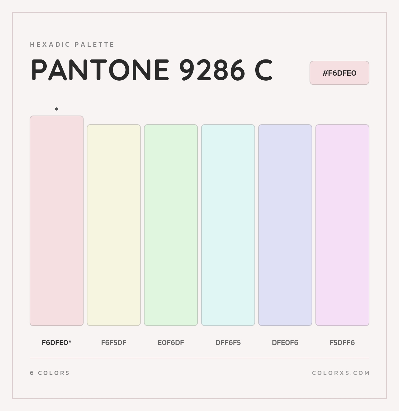 PANTONE 9286 C - Hexadic Color Palette