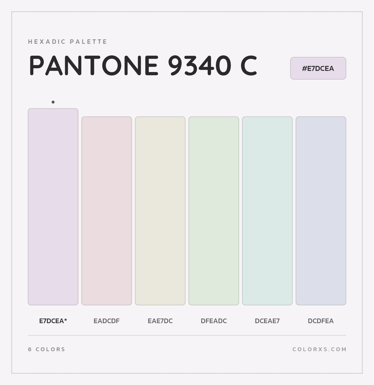 PANTONE 9340 C - Hexadic Color Palette