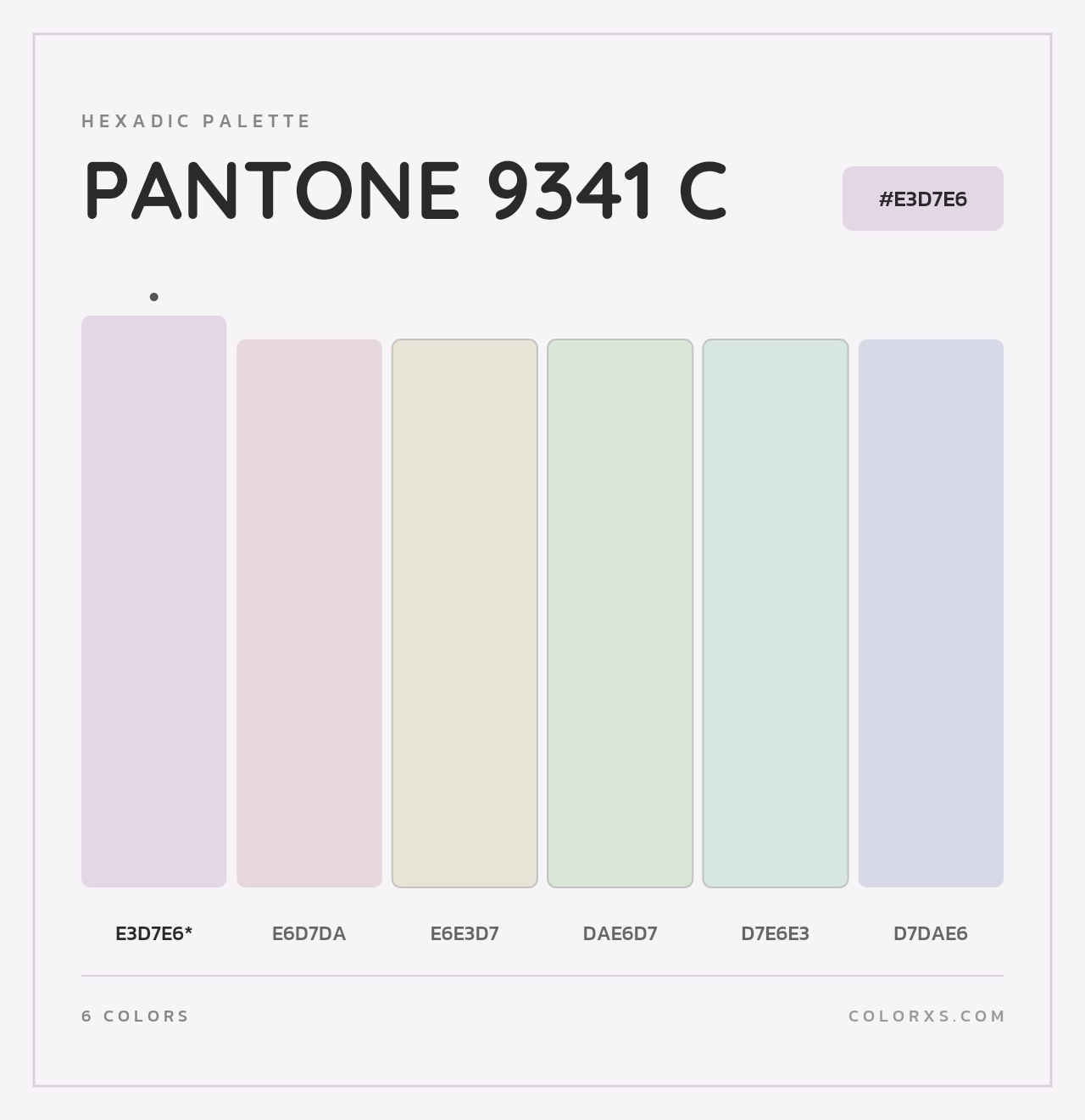PANTONE 9341 C - Hexadic Color Palette