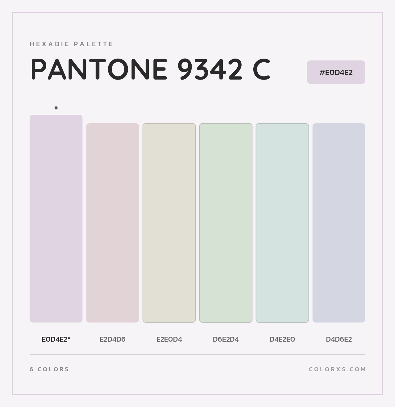 PANTONE 9342 C - Hexadic Color Palette