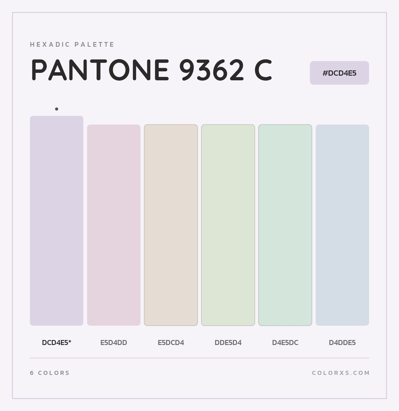 PANTONE 9362 C - Hexadic Color Palette