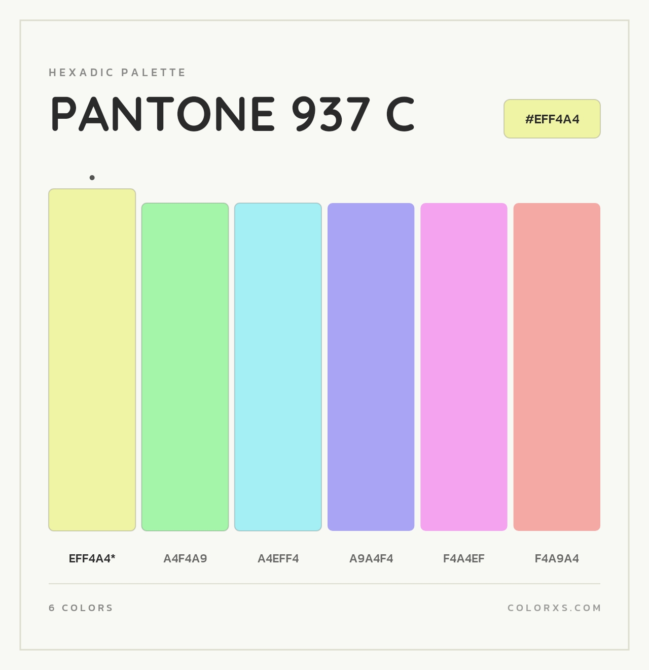 PANTONE 937 C - Hexadic Color Palette