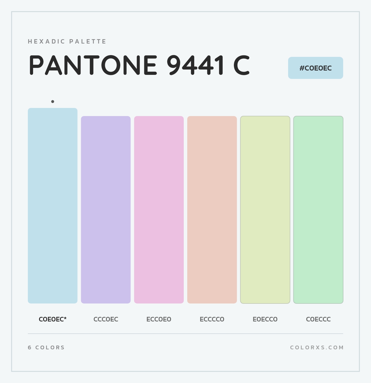 PANTONE 9441 C - Hexadic Color Palette