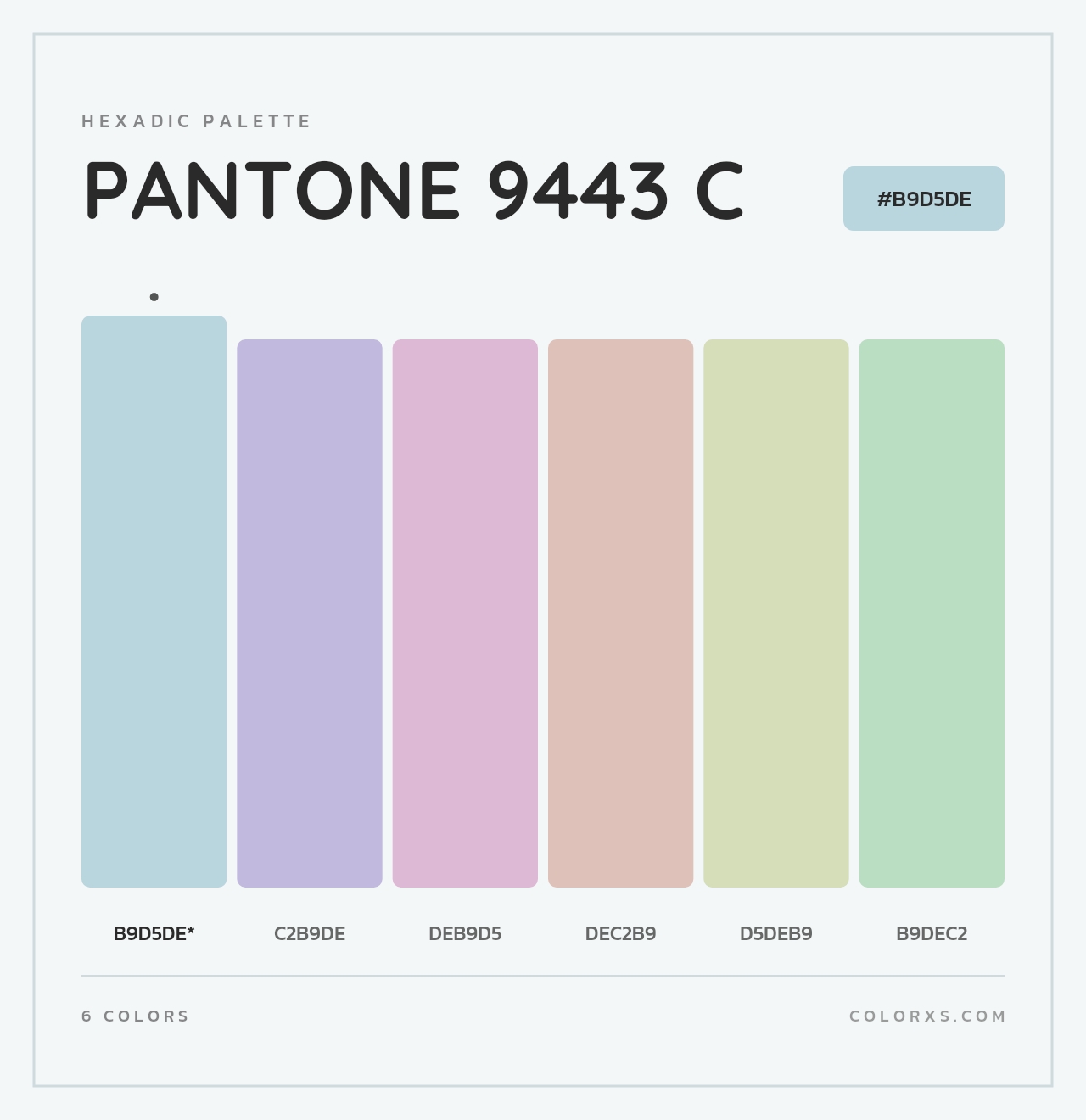 PANTONE 9443 C - Hexadic Color Palette