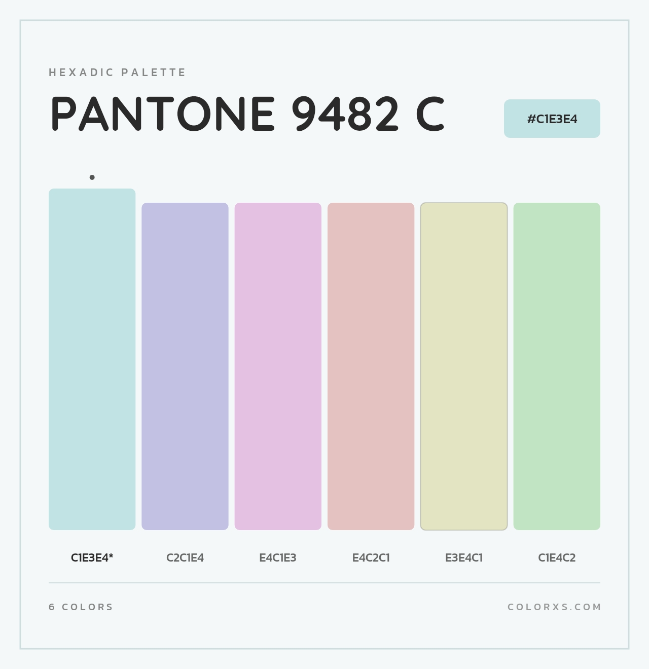PANTONE 9482 C - Hexadic Color Palette