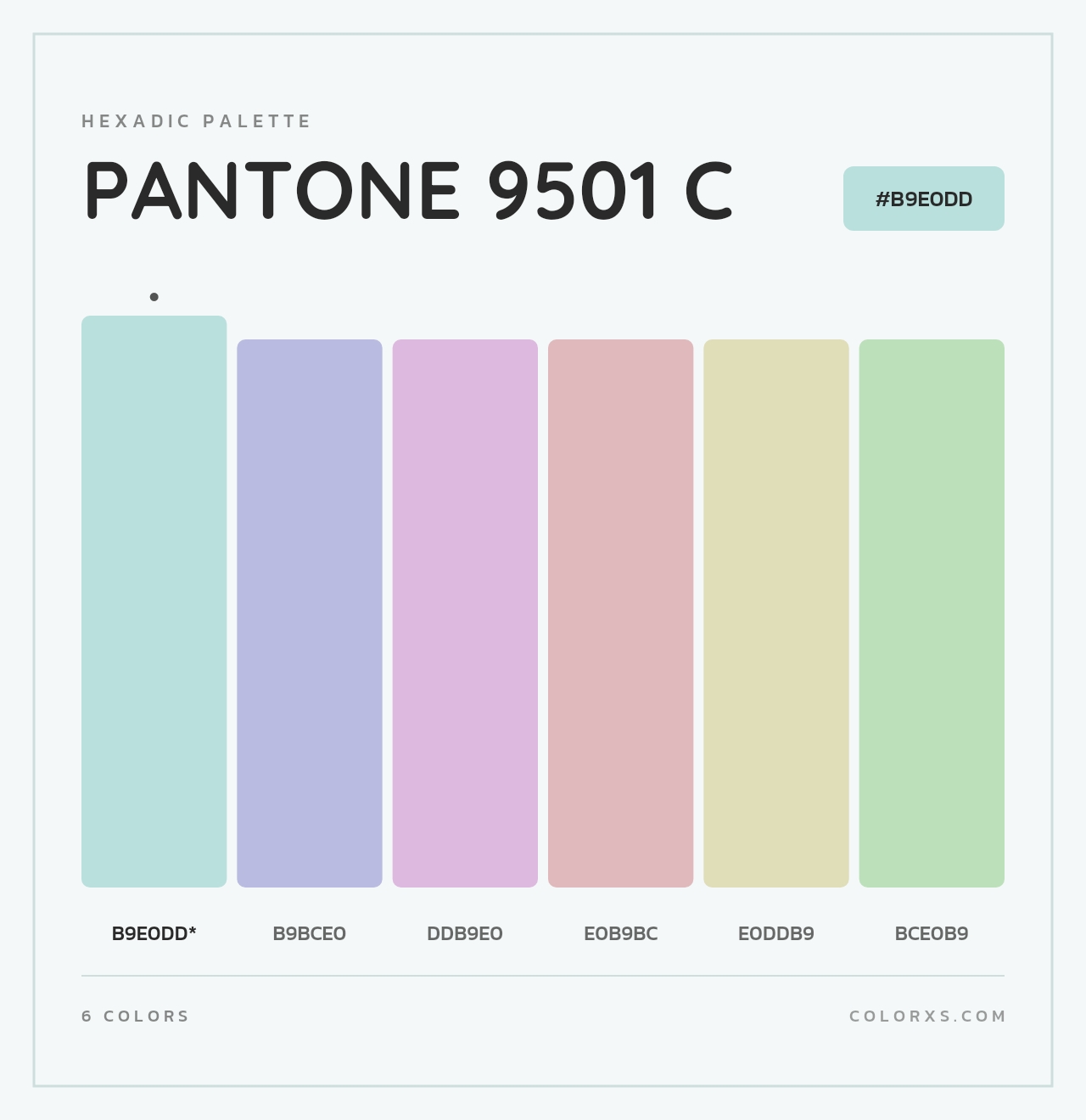 PANTONE 9501 C - Hexadic Color Palette