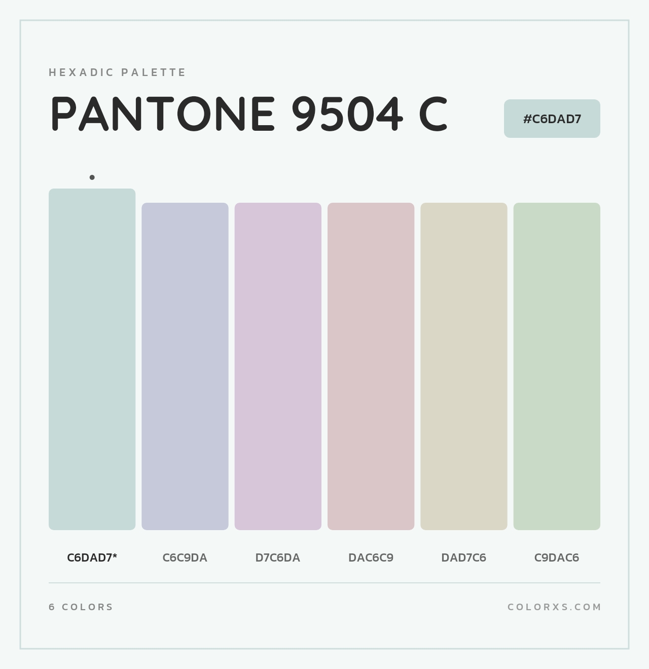 PANTONE 9504 C - Hexadic Color Palette