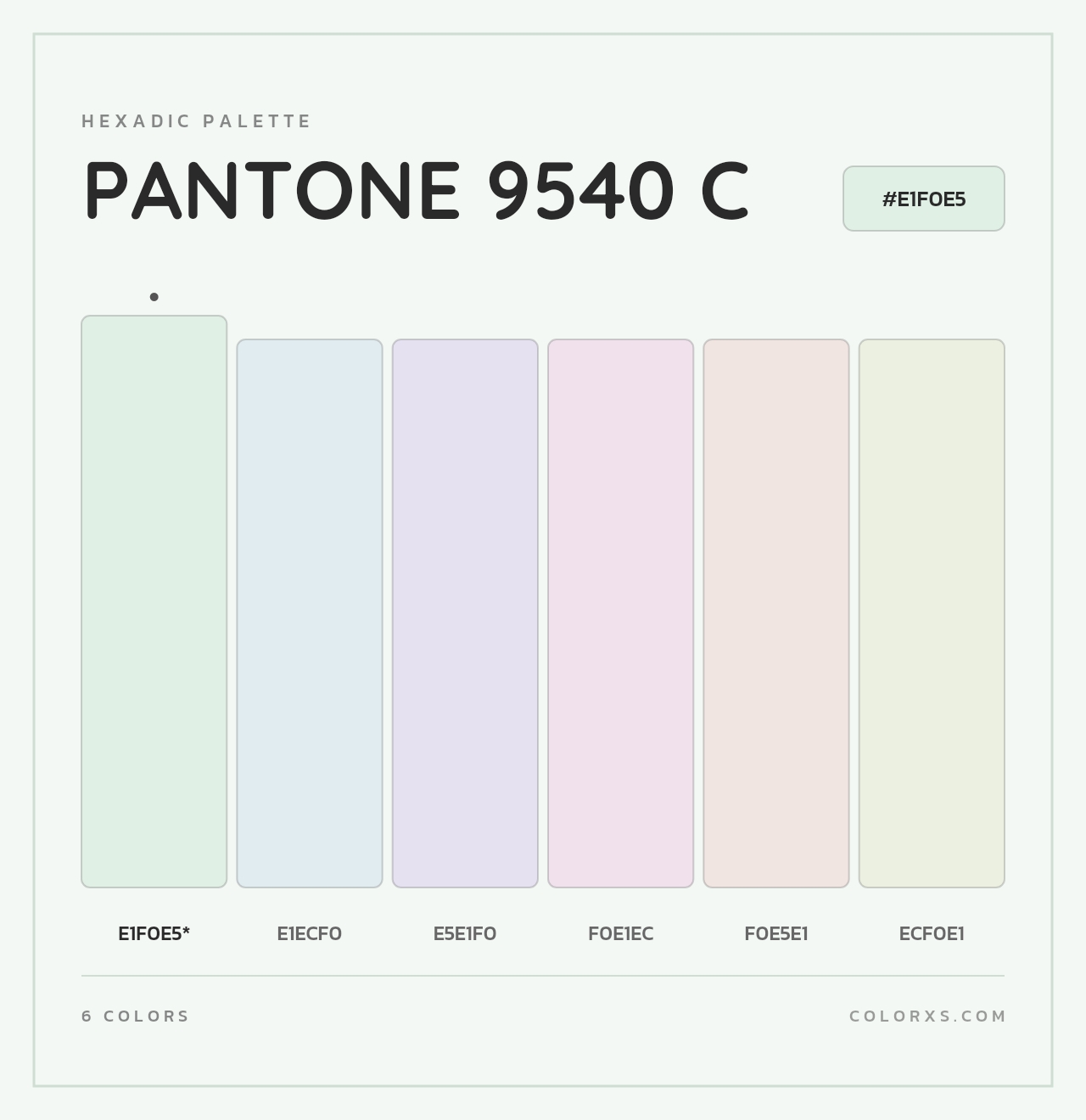 PANTONE 9540 C - Hexadic Color Palette