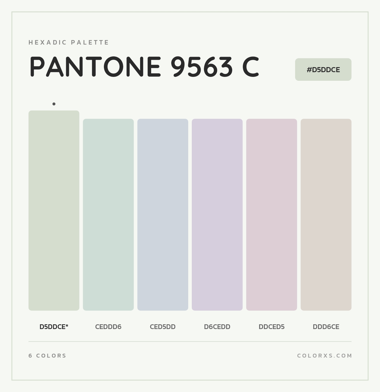 PANTONE 9563 C - Hexadic Color Palette