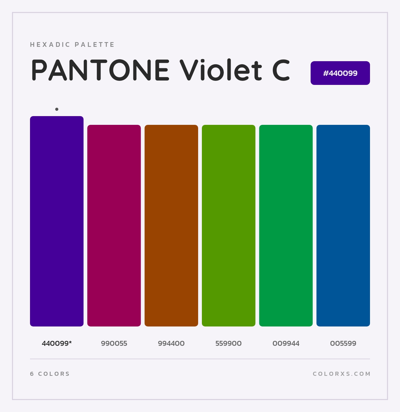 PANTONE Violet C - Hexadic Color Palette