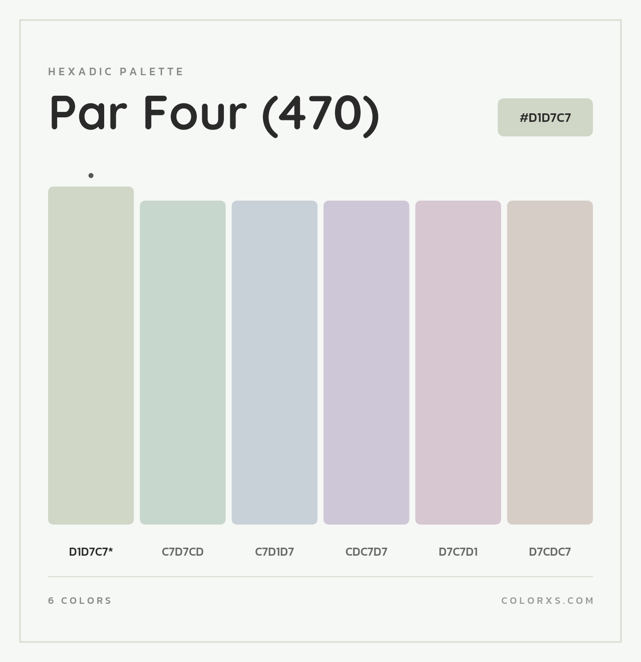 Par Four (470) - Hexadic Color Palette