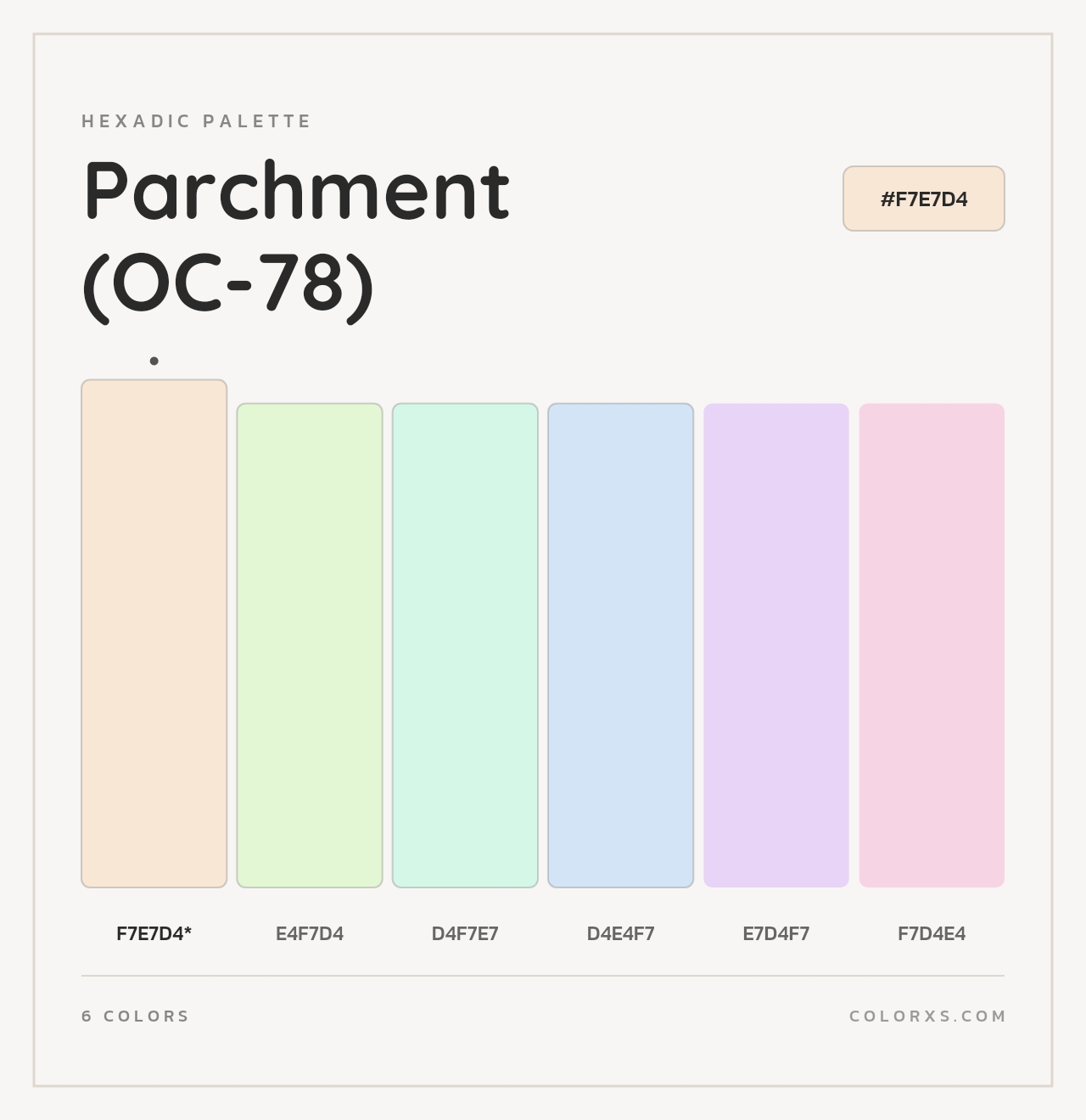 Parchment (OC-78) - Hexadic Color Palette