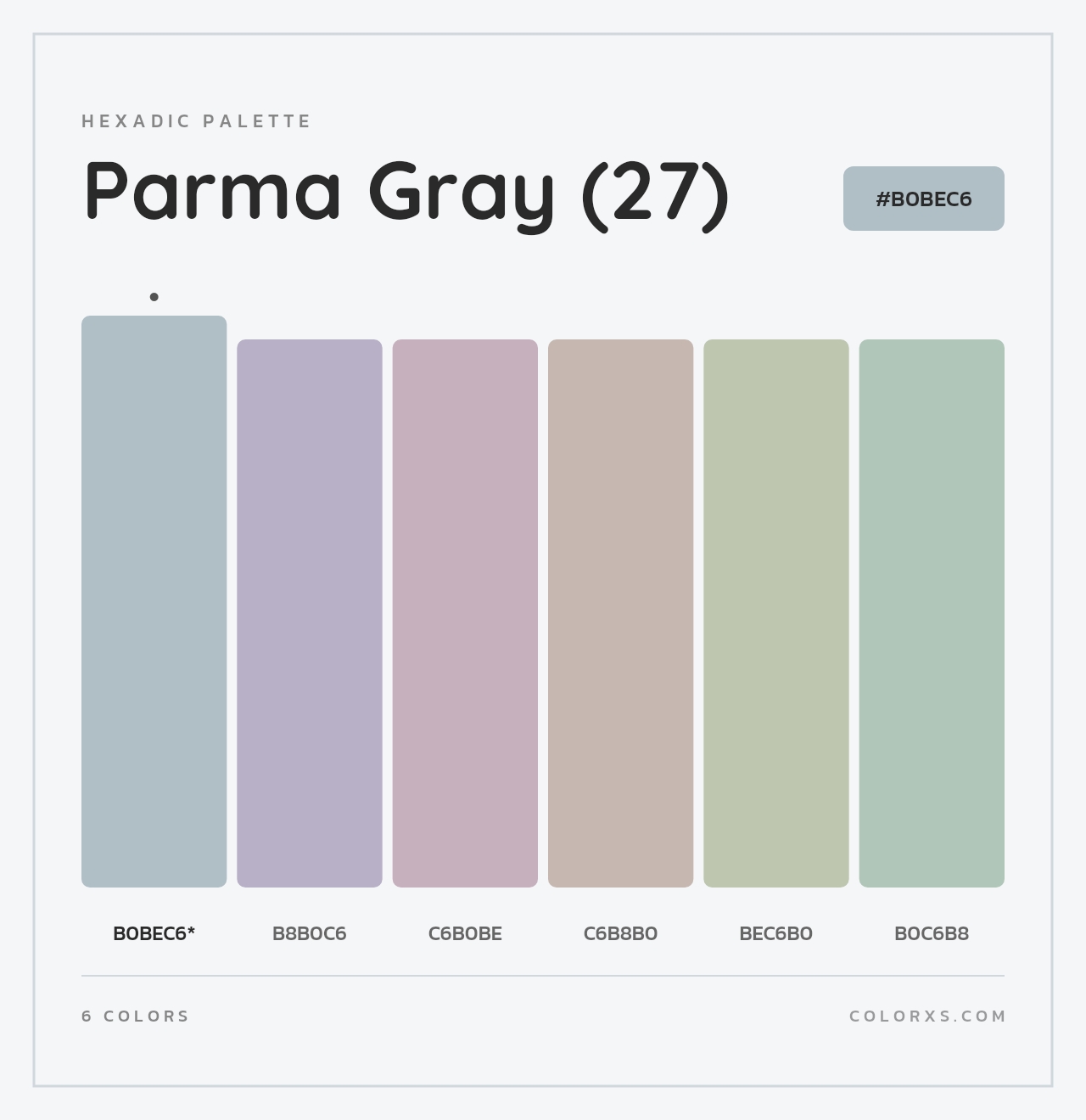 Parma Gray (27) - Hexadic Color Palette