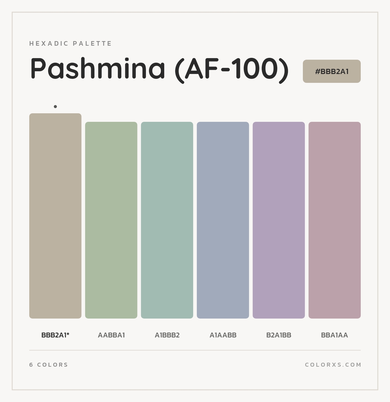 Pashmina (AF-100) - Hexadic Color Palette
