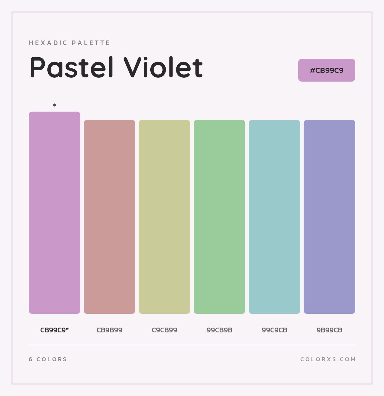 Pastel Violet - Hexadic Color Palette