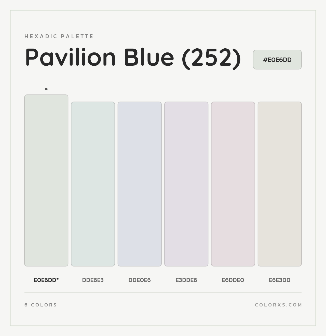 Pavilion Blue (252) - Hexadic Color Palette