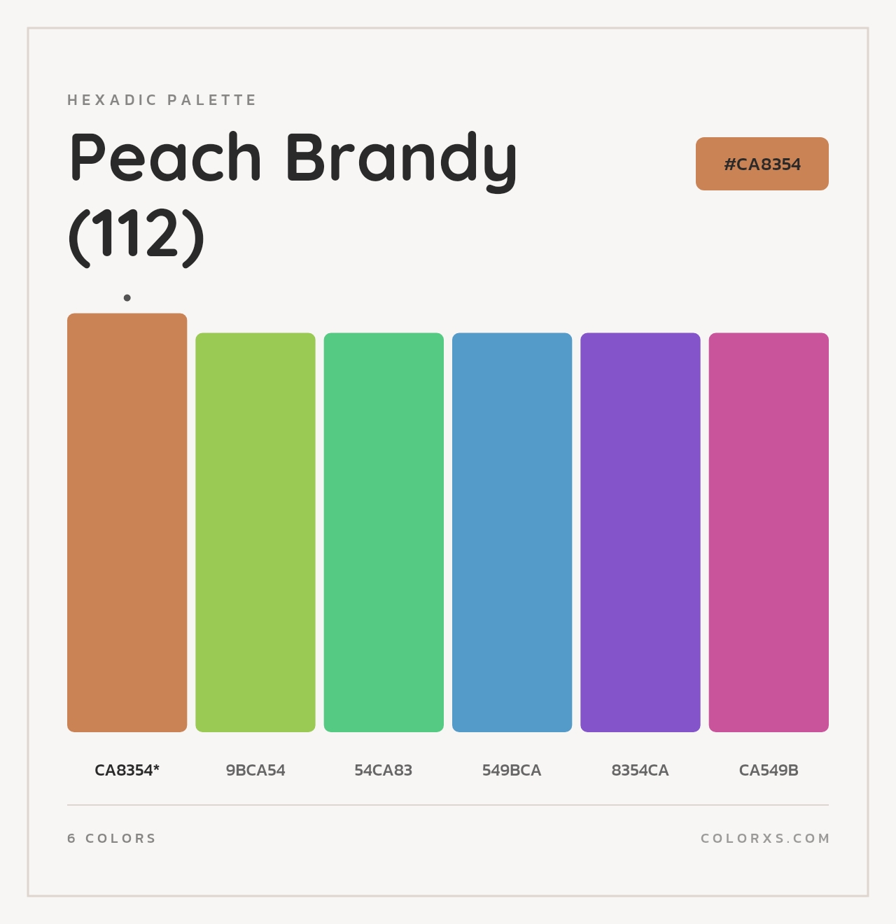 Peach Brandy (112) - Hexadic Color Palette