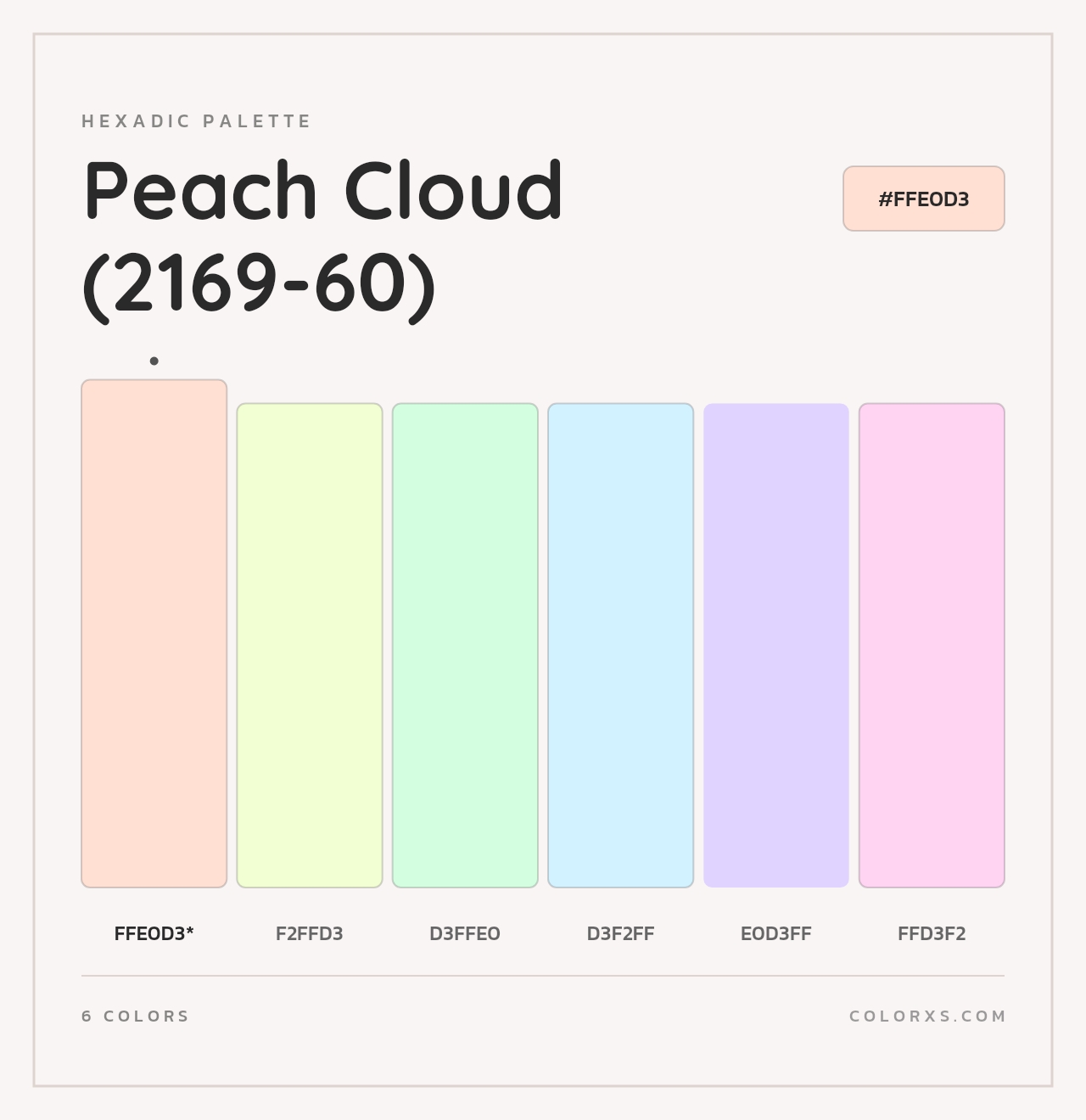 Peach Cloud (2169-60) - Hexadic Color Palette