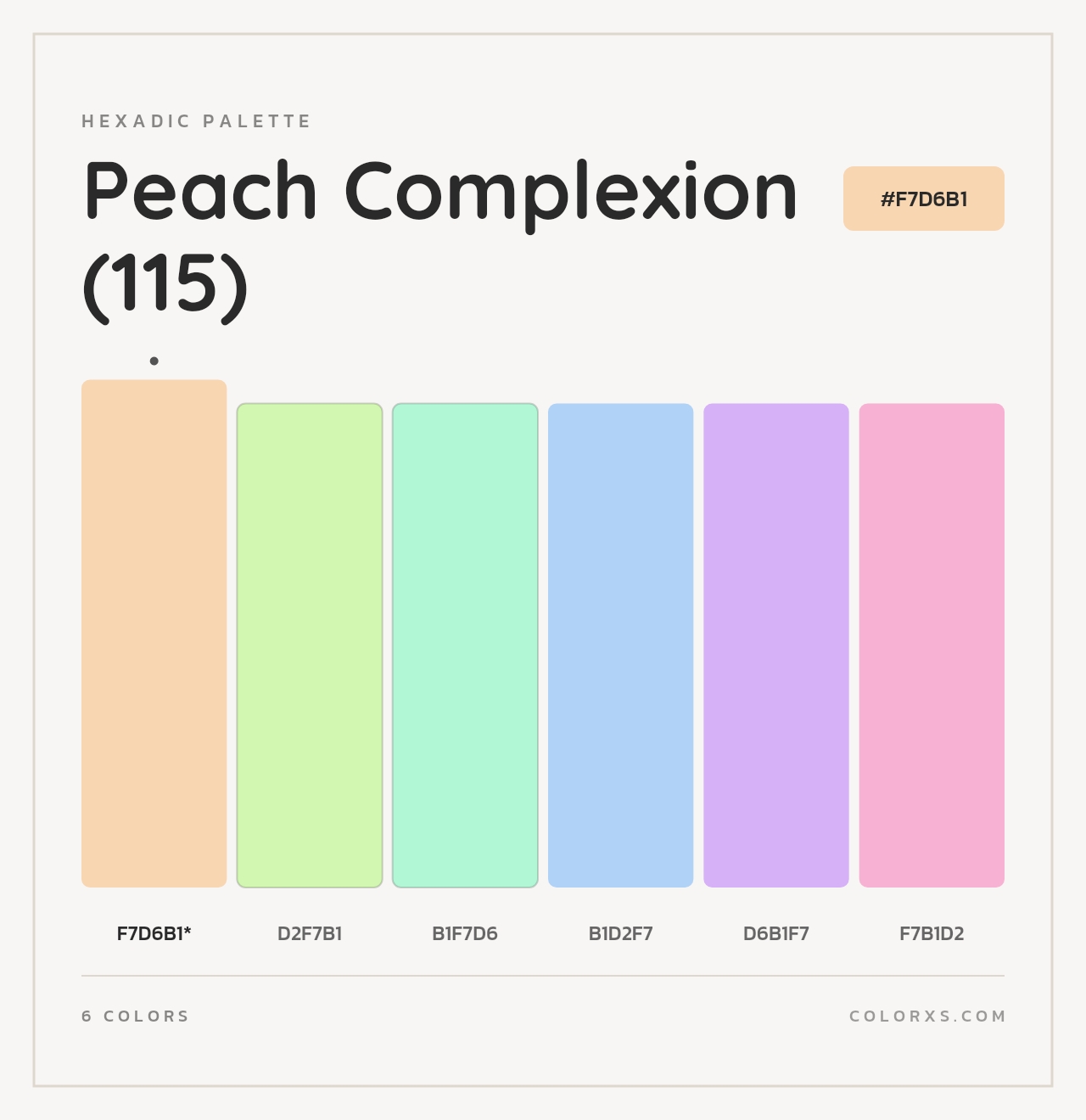Peach Complexion (115) - Hexadic Color Palette