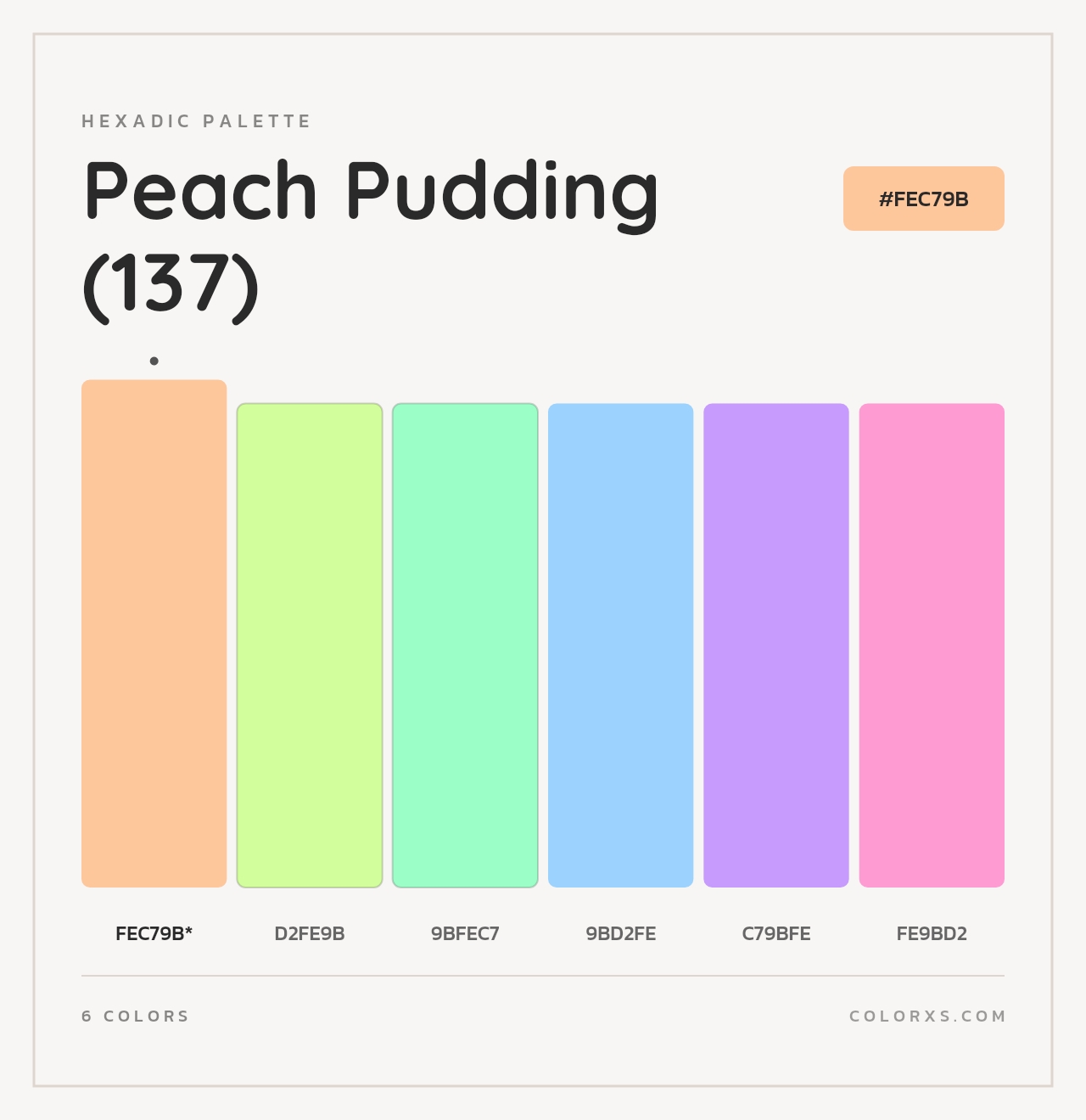 Peach Pudding (137) - Hexadic Color Palette