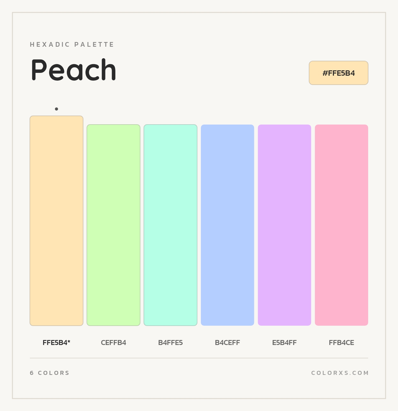 Peach - Hexadic Color Palette