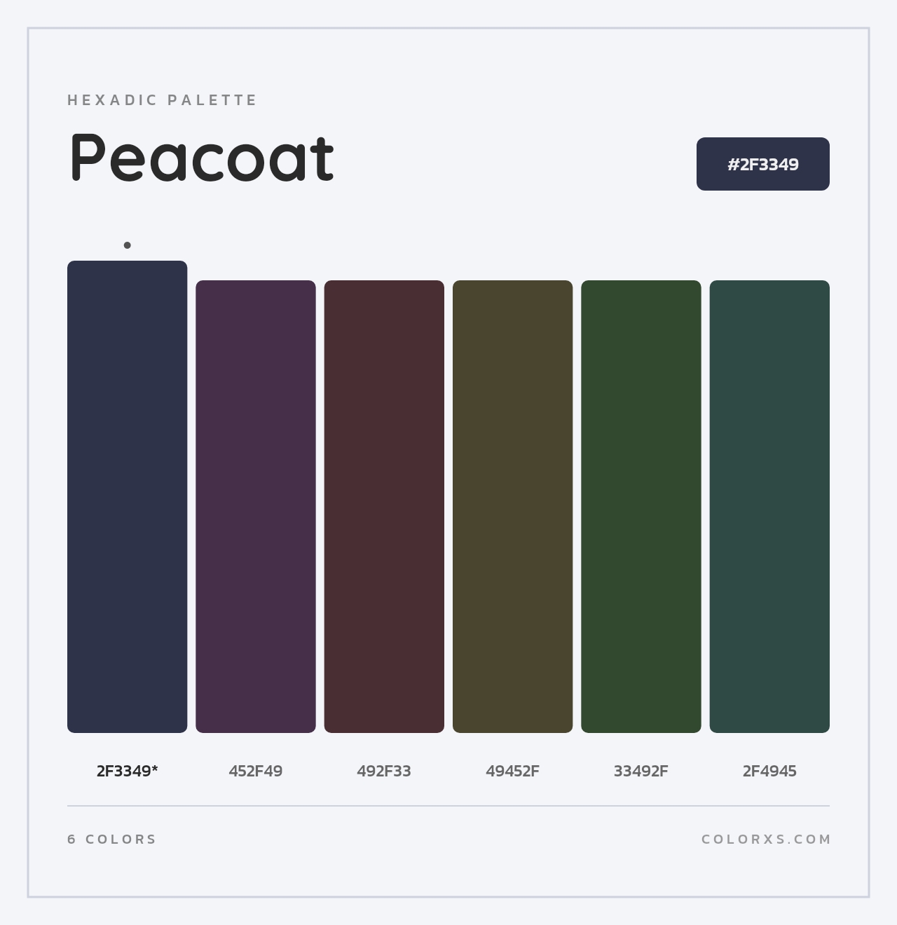 Peacoat - Hexadic Color Palette