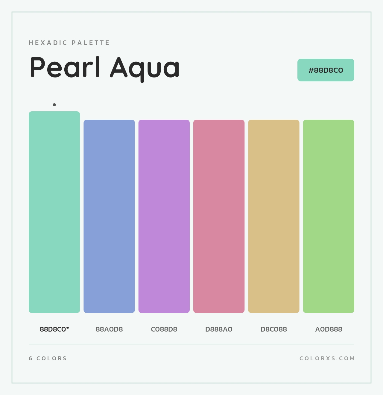 Pearl Aqua - Hexadic Color Palette