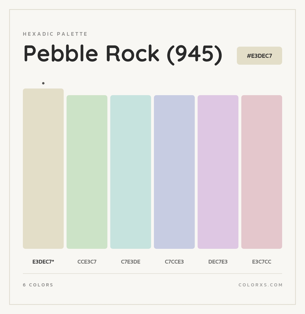 Pebble Rock (945) - Hexadic Color Palette