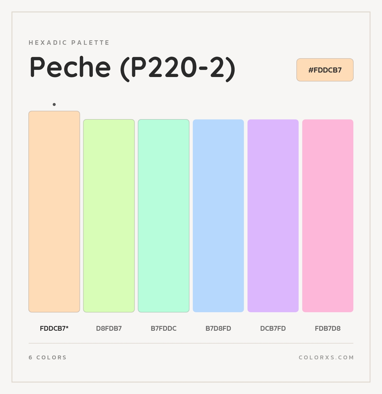 Peche (P220-2) - Hexadic Color Palette