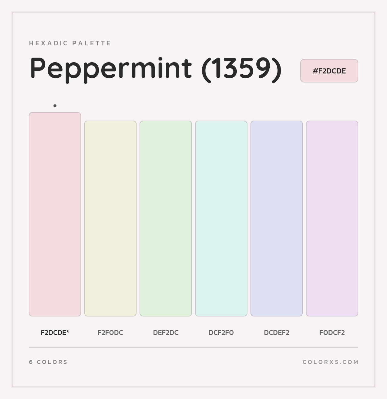 Peppermint (1359) - Hexadic Color Palette
