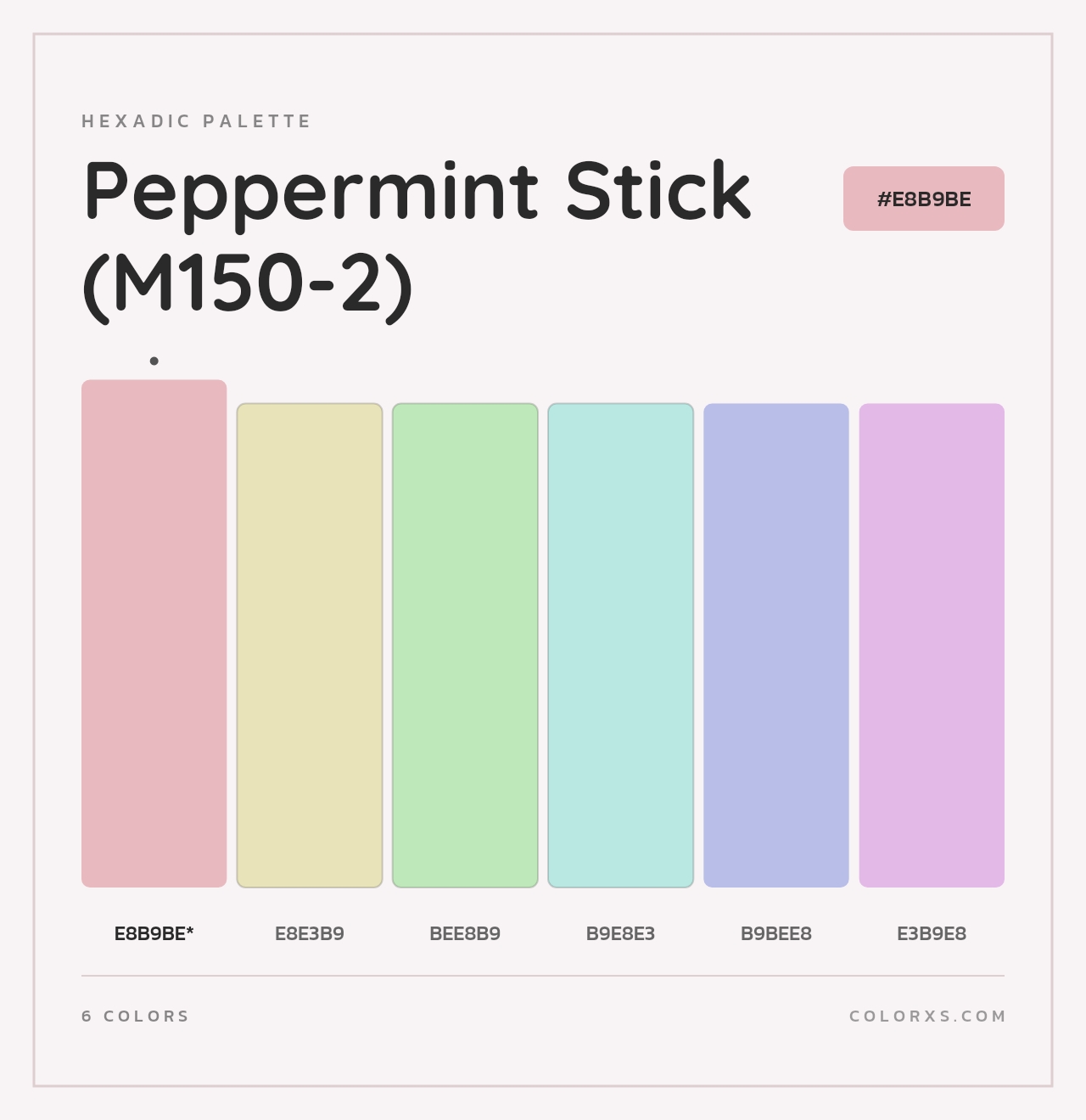 Peppermint Stick (M150-2) - Hexadic Color Palette