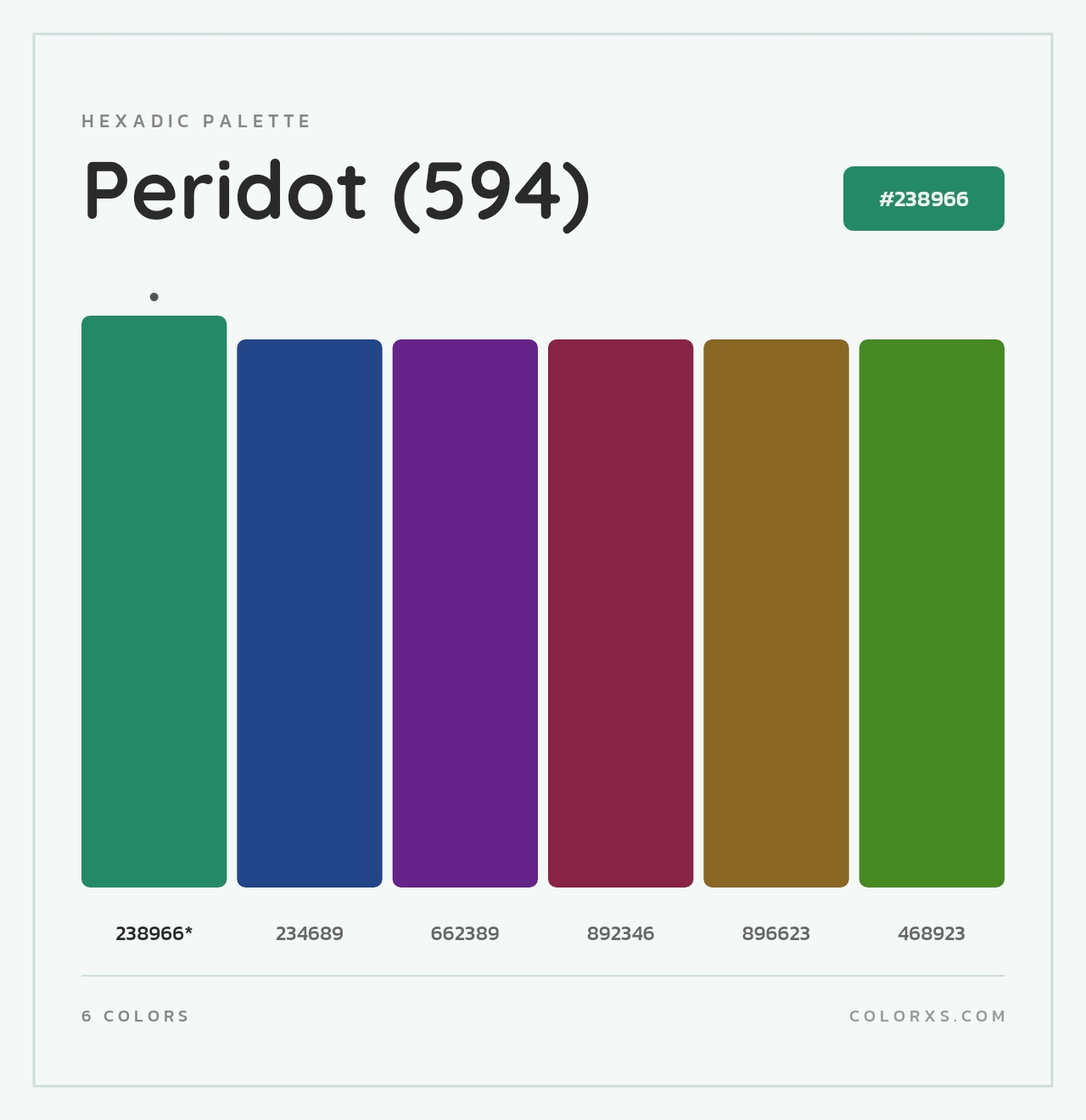 Peridot (594) - Hexadic Color Palette
