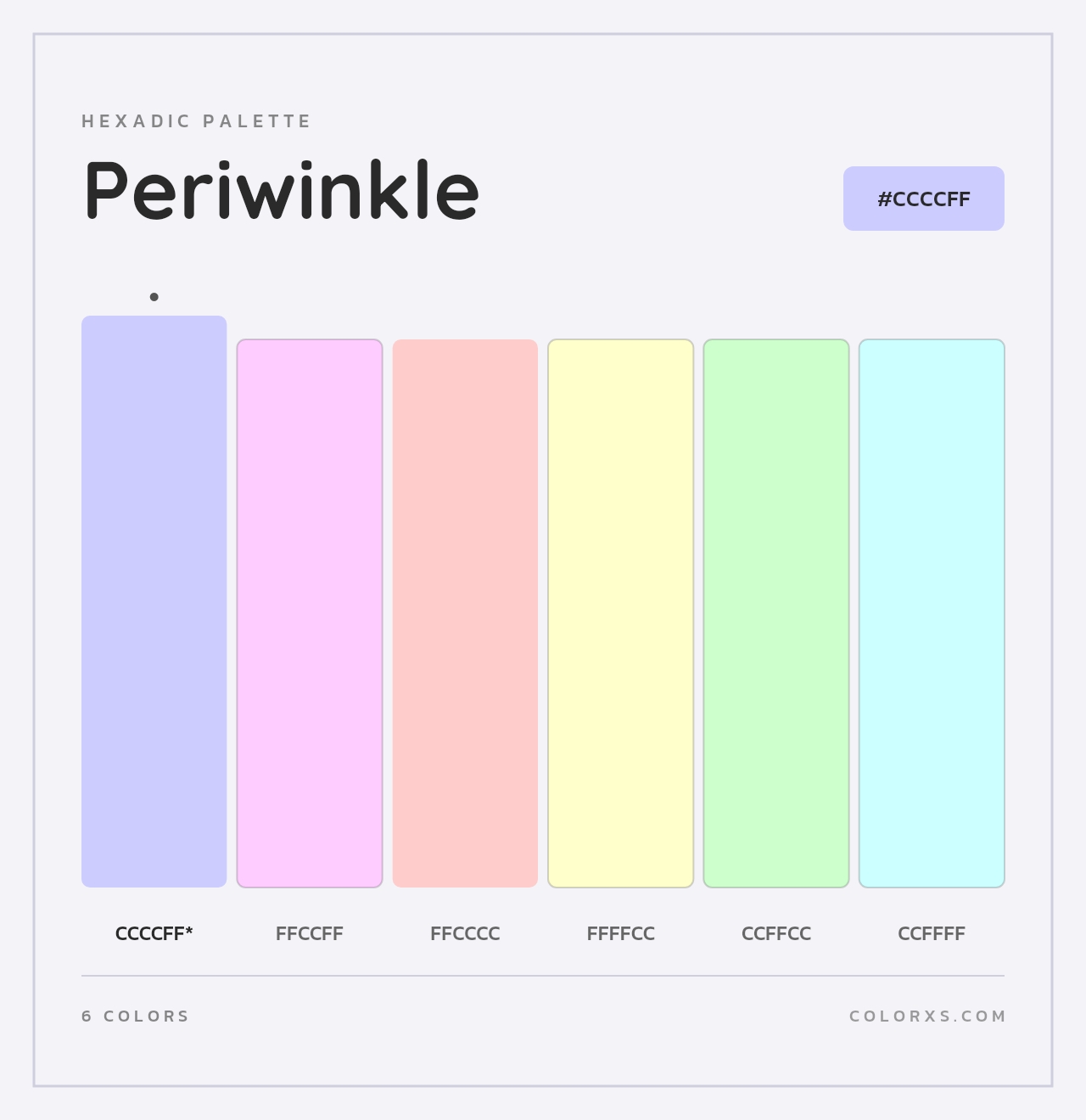 Periwinkle - Hexadic Color Palette