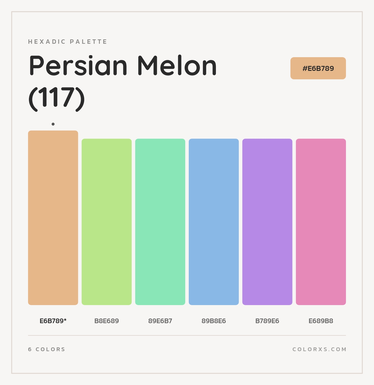 Persian Melon (117) - Hexadic Color Palette