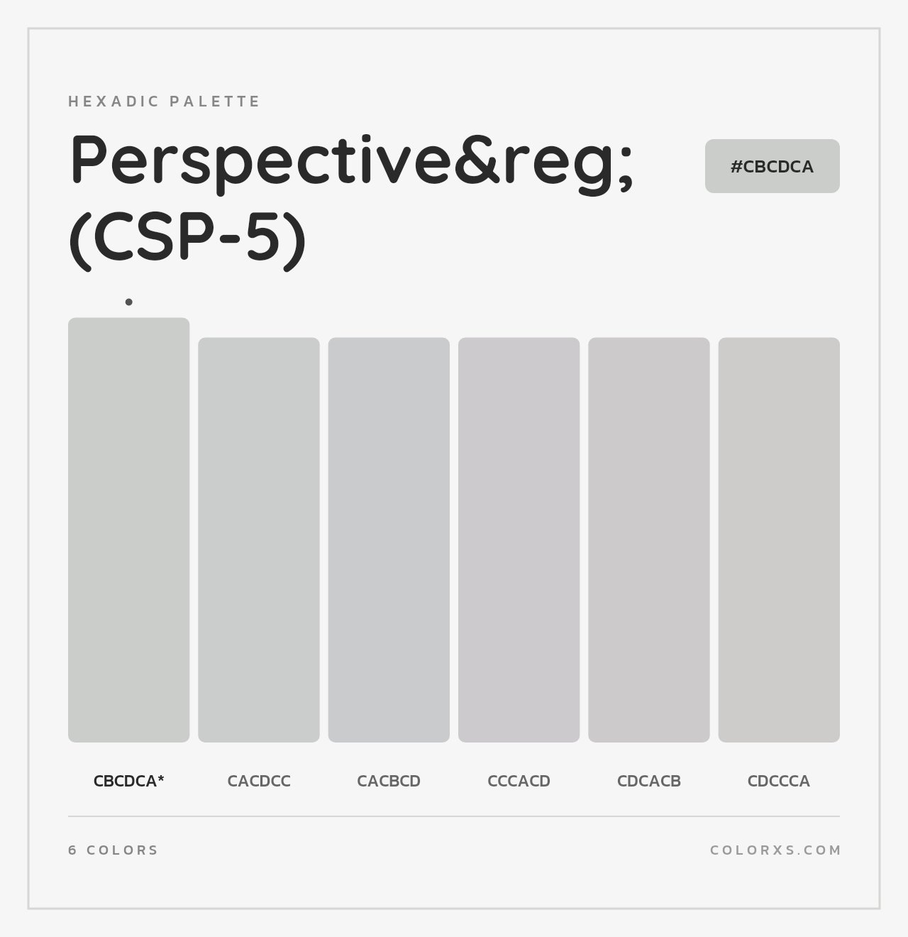 Perspective&reg; (CSP-5) - Hexadic Color Palette