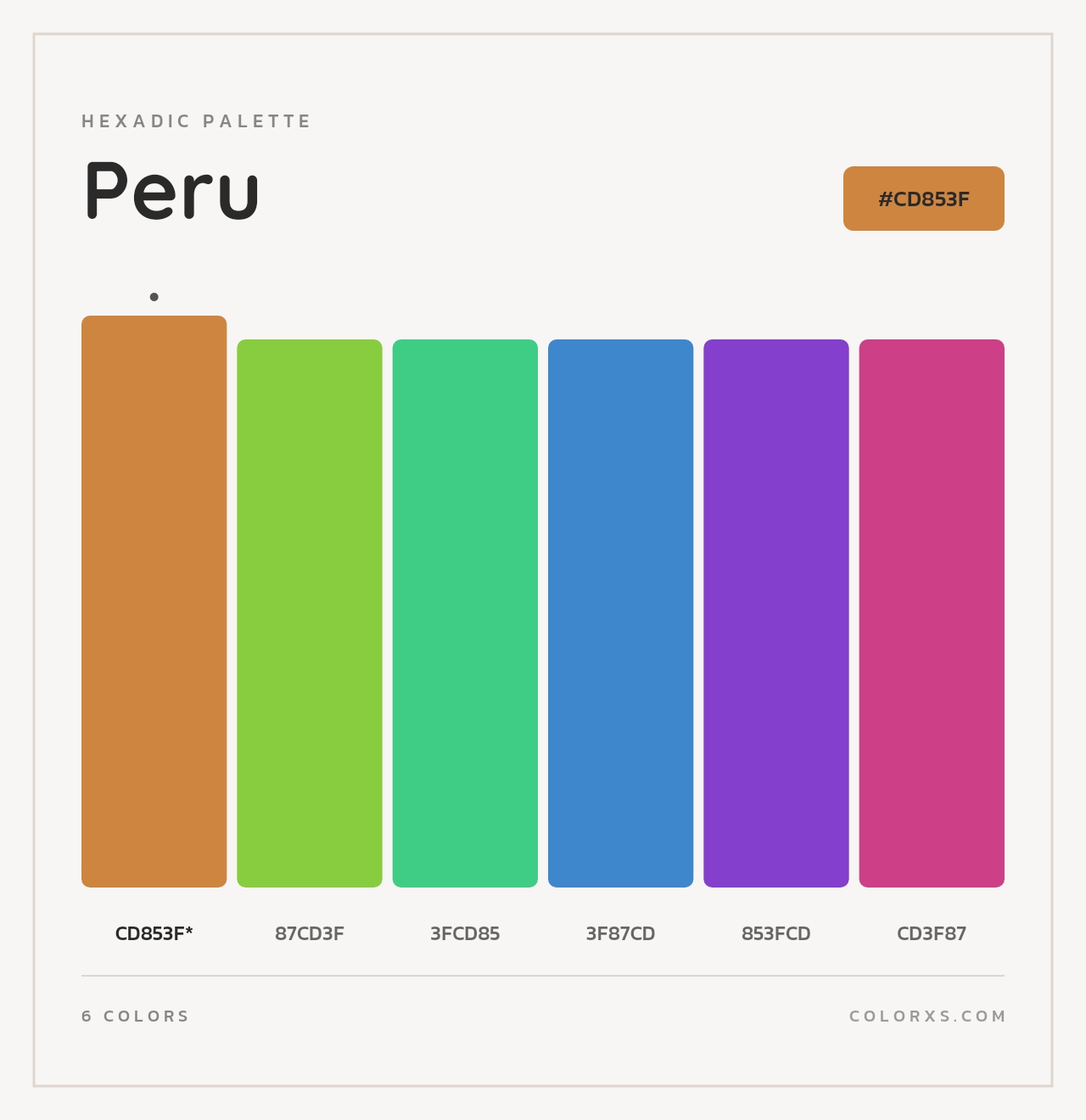 Peru - Hexadic Color Palette