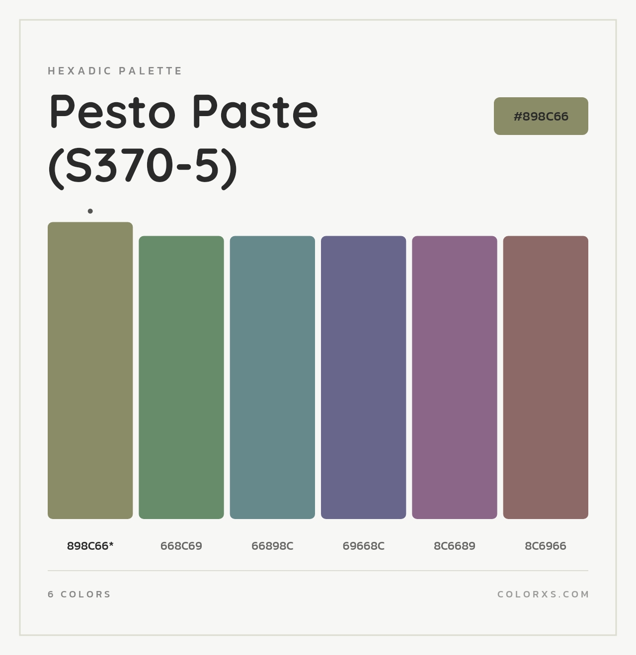 Pesto Paste (S370-5) - Hexadic Color Palette