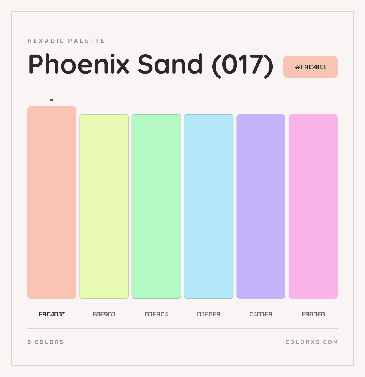 Phoenix Sand (017) - Hexadic Color Palette