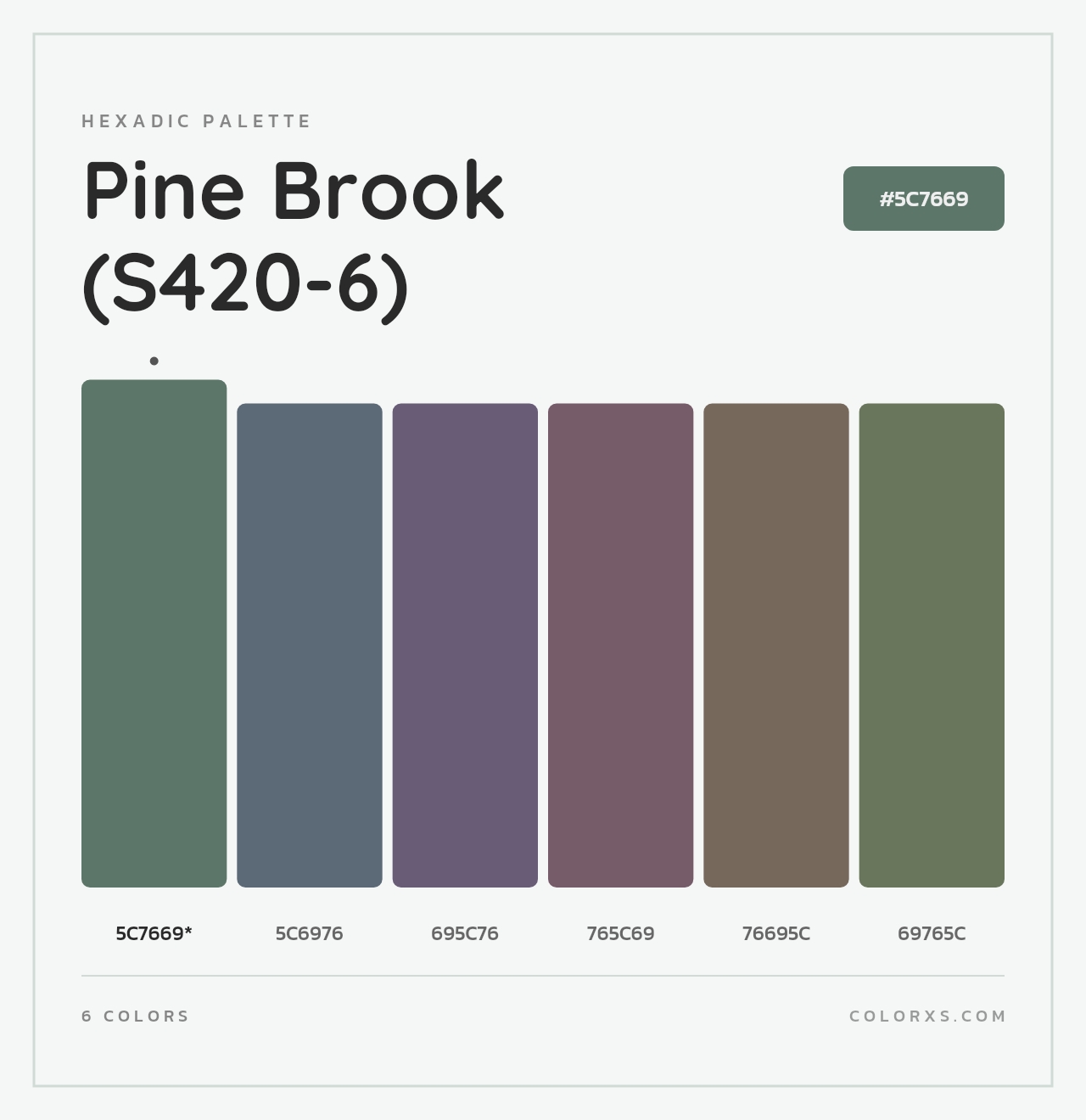 Pine Brook (S420-6) - Hexadic Color Palette