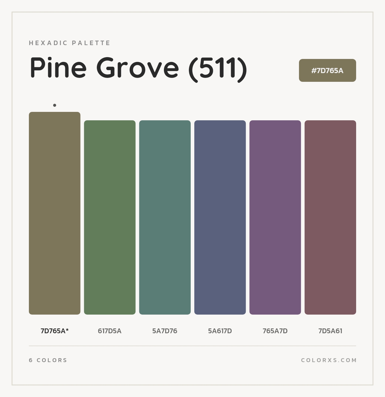 Pine Grove (511) - Hexadic Color Palette