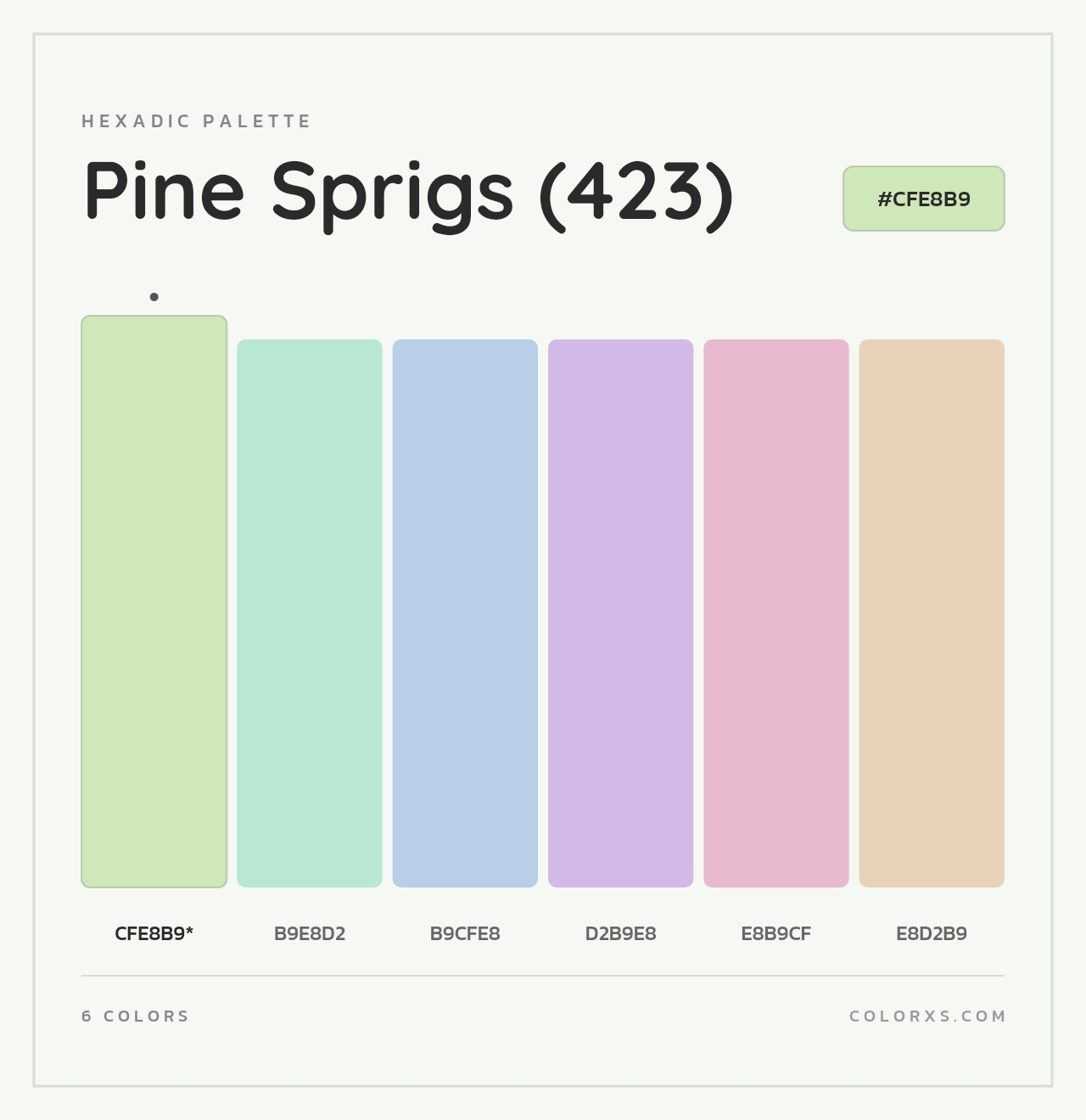 Pine Sprigs (423) - Hexadic Color Palette