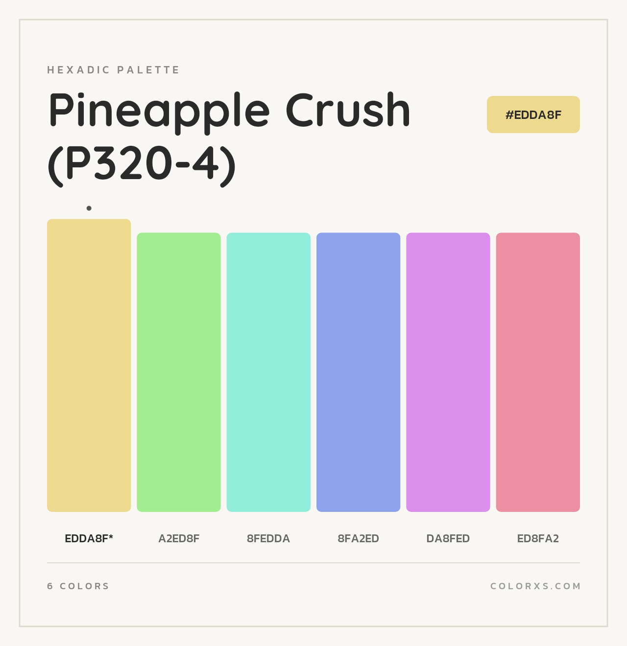Pineapple Crush (P320-4) - Hexadic Color Palette