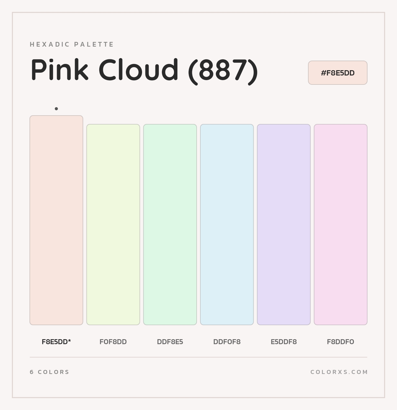 Pink Cloud (887) - Hexadic Color Palette