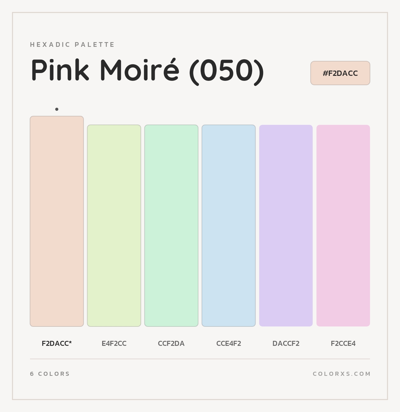 Pink Moiré (050) - Hexadic Color Palette