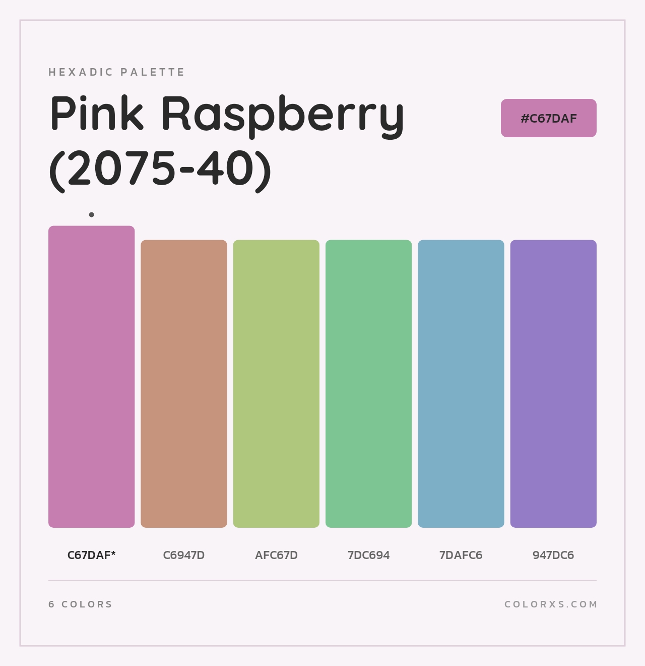 Pink Raspberry (2075-40) - Hexadic Color Palette