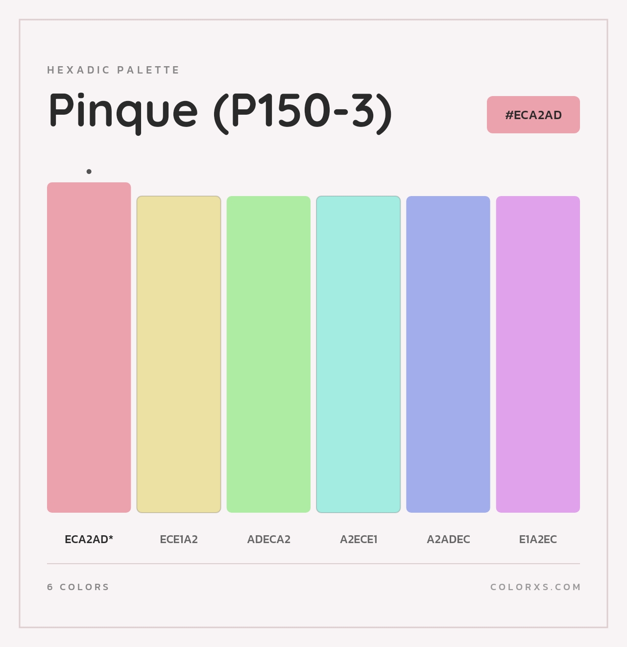 Pinque (P150-3) - Hexadic Color Palette