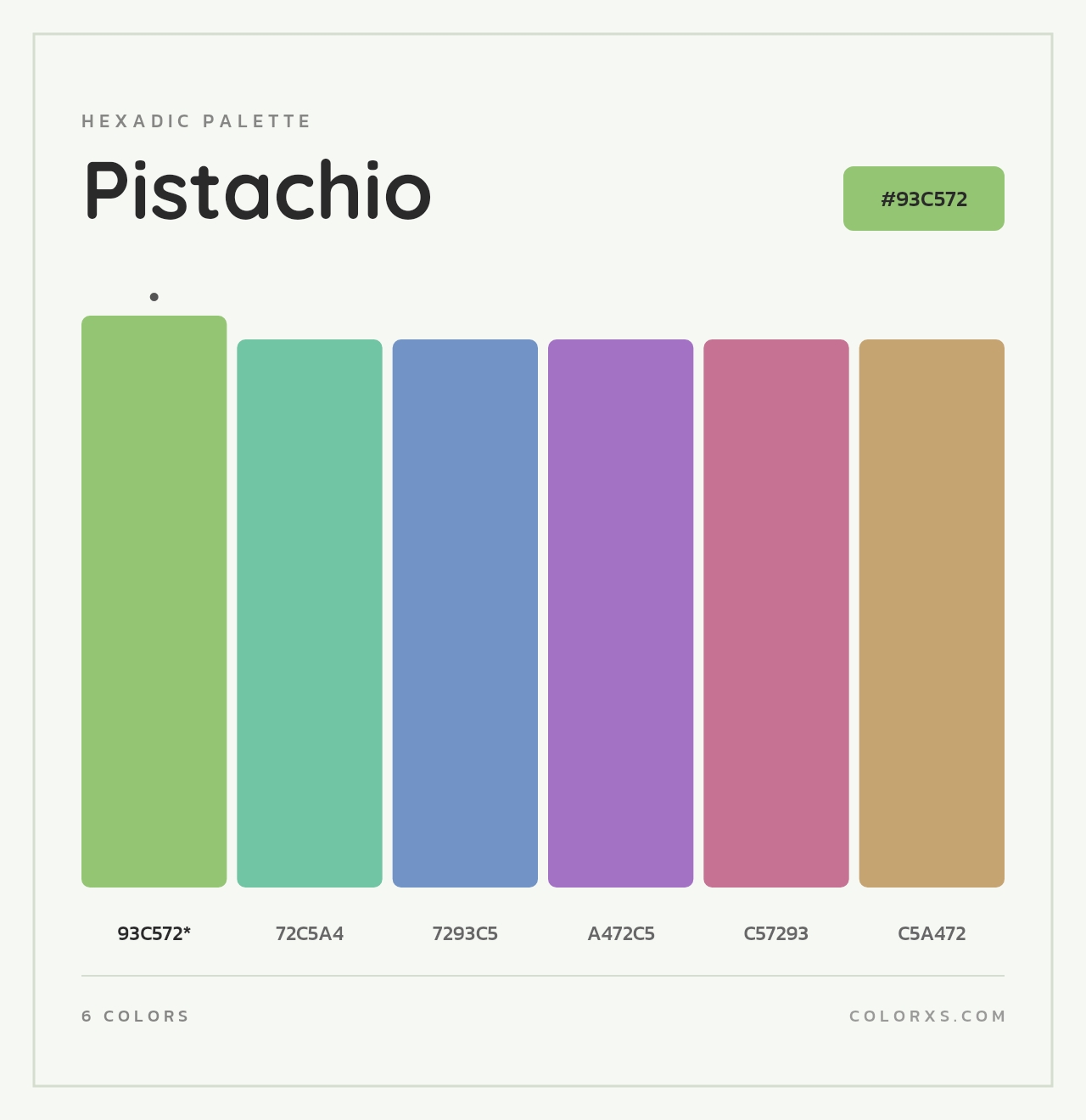 Pistachio - Hexadic Color Palette